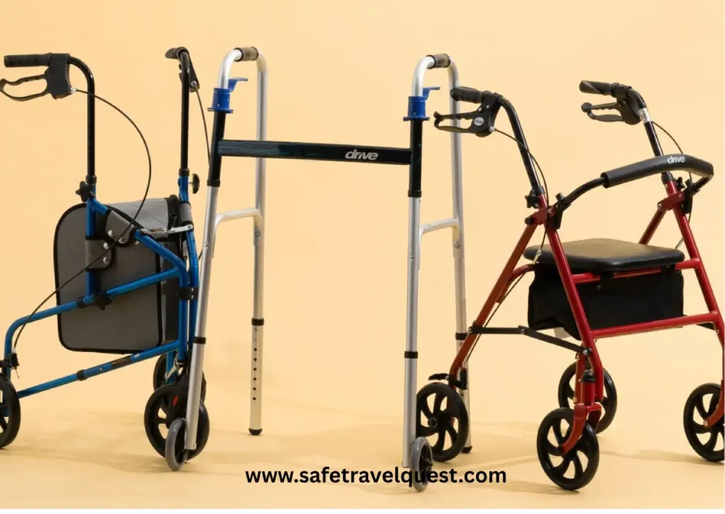 Lightweight Folding Travel Walker with Seat